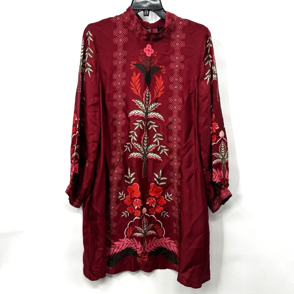 Johnny Was Jade Kalova Mini Dress Caleta Size XL Silk Blend MSRP $398